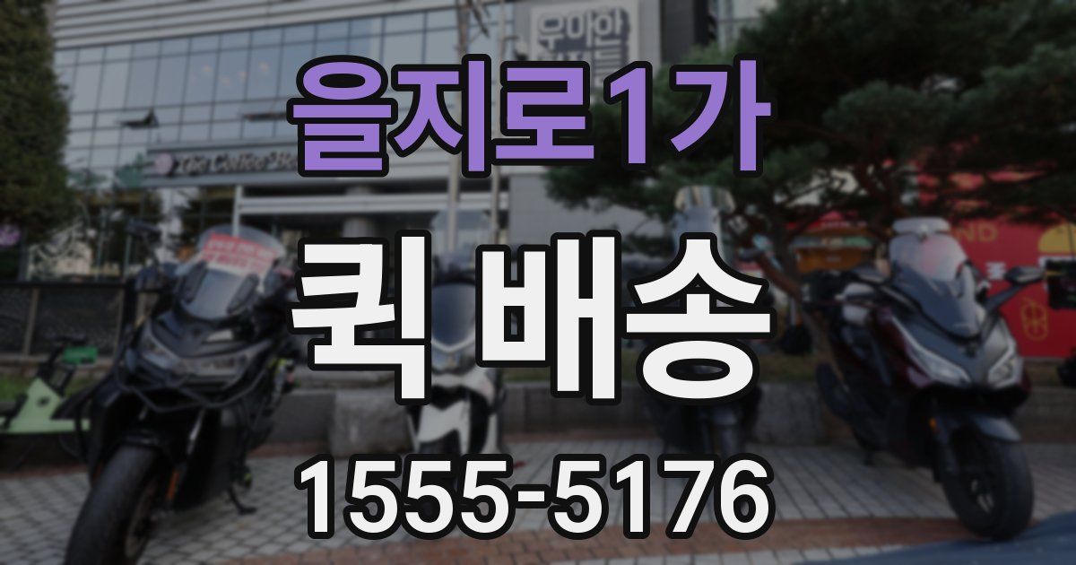 을지로1가 퀵 배송