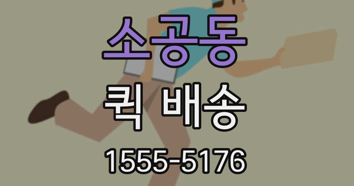 소공동 퀵 배송