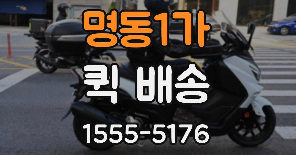 명동1가 퀵 배송