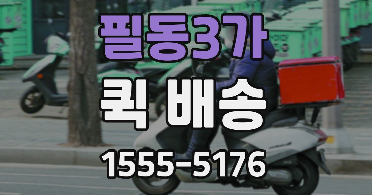 필동3가 퀵 배송