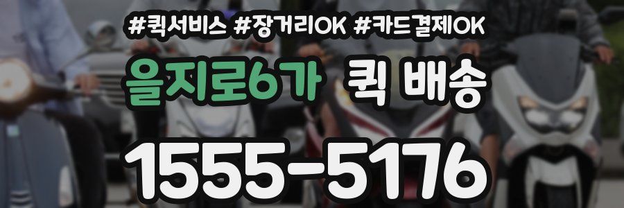 을지로6가 퀵 배송