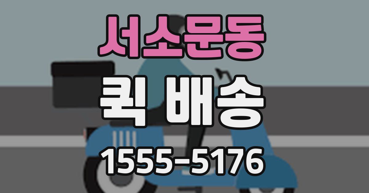 서소문동 퀵 배송