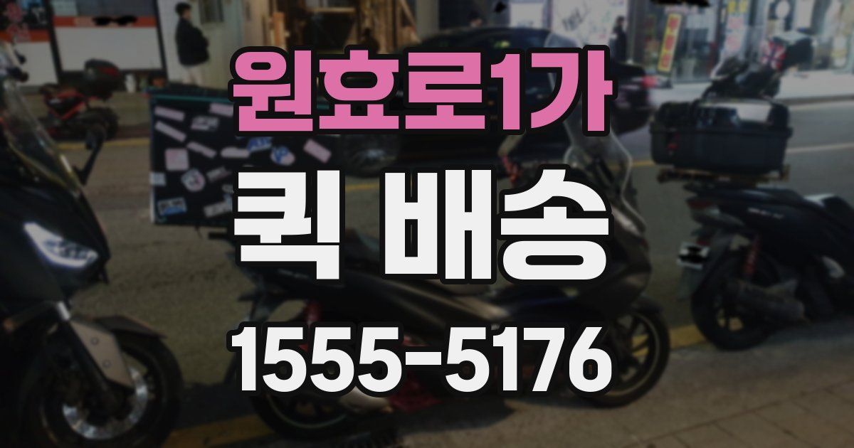 원효로1가 퀵 배송