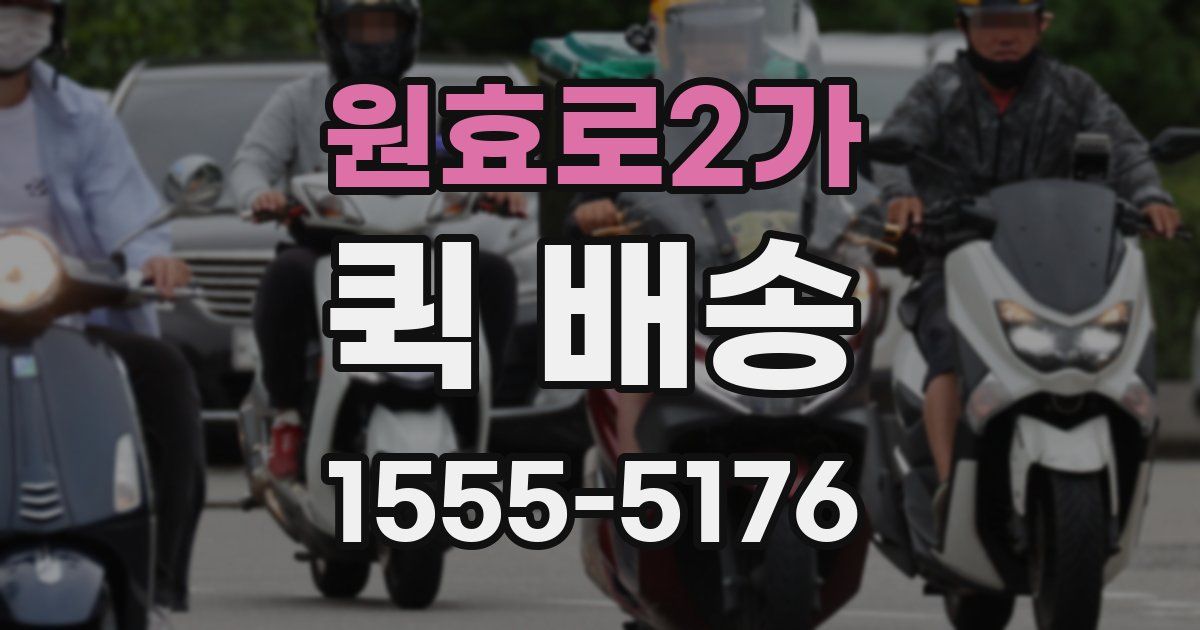 원효로2가 퀵 배송