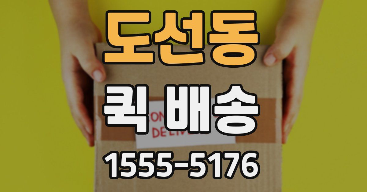 도선동 퀵 배송