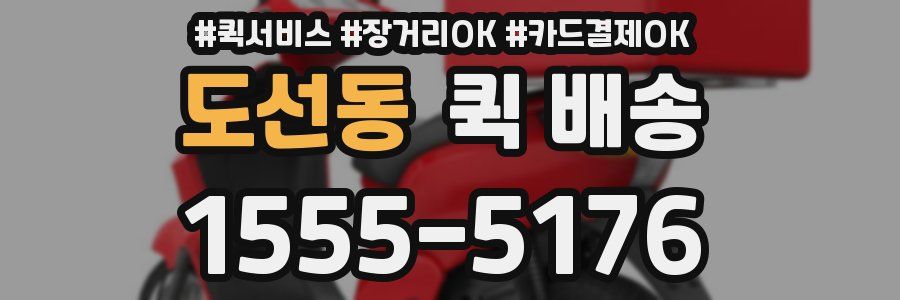 도선동 퀵 배송