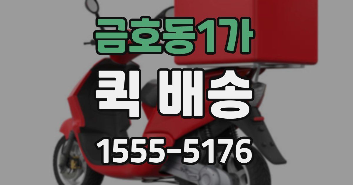 금호동1가 퀵 배송