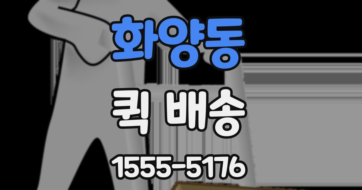 화양동 퀵 배송