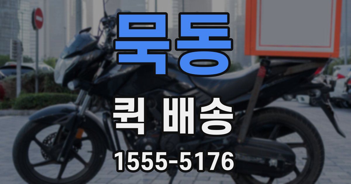 묵동 퀵 배송