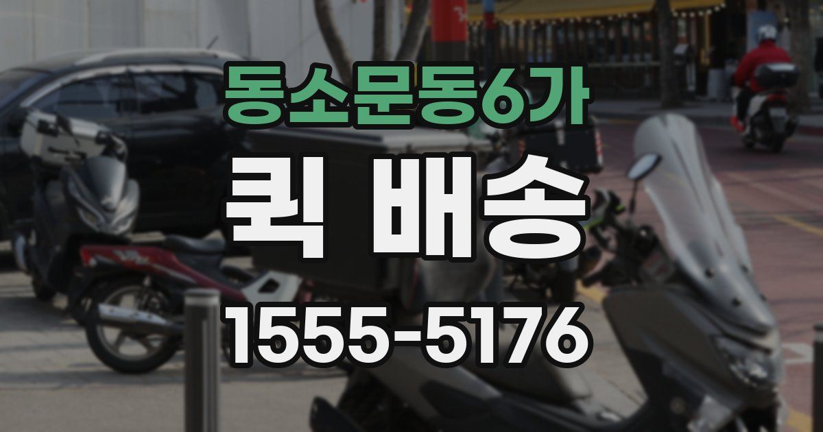 동소문동6가 퀵 배송