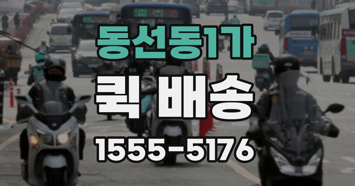 동선동1가 퀵 배송