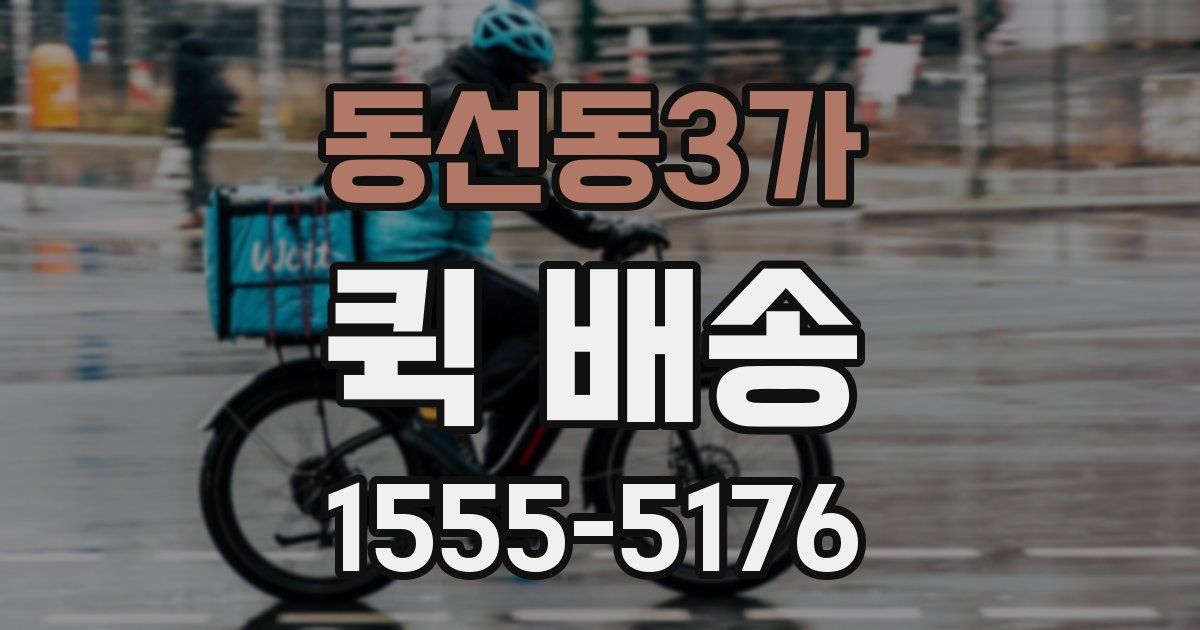 동선동3가 퀵 배송