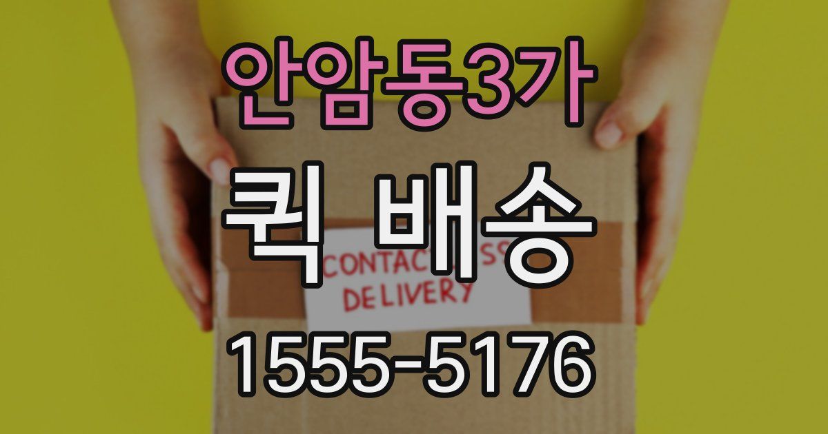 안암동3가 퀵 배송
