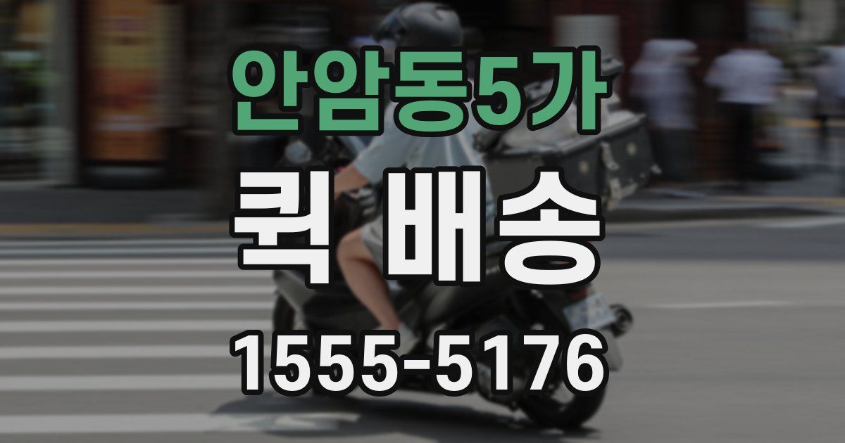 안암동5가 퀵 배송