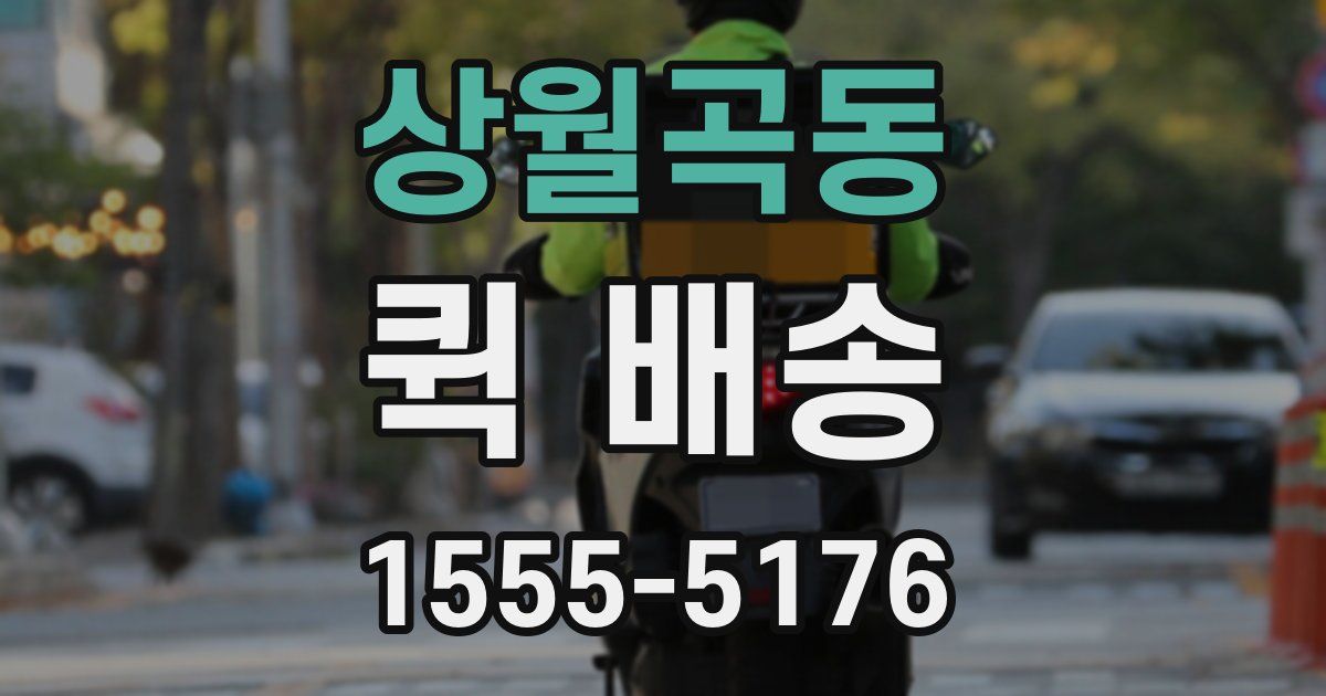상월곡동 퀵 배송