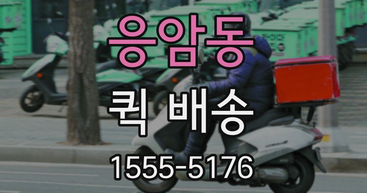 응암동 퀵 배송