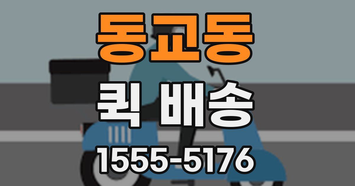 동교동 퀵 배송