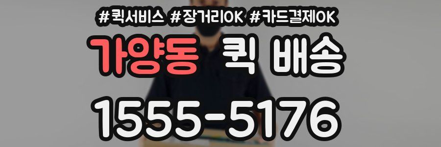 가양동 퀵 배송