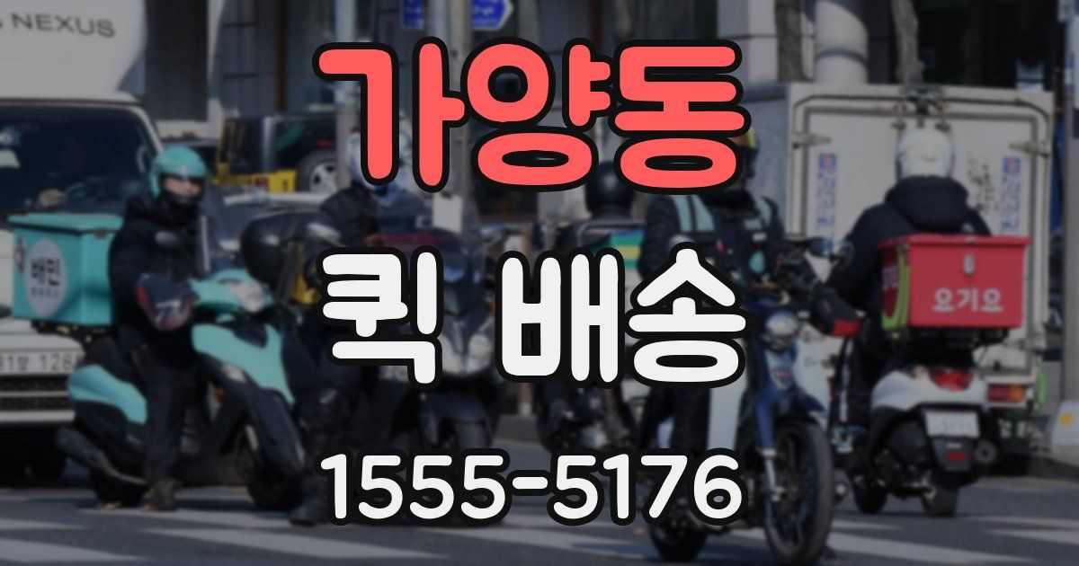 가양동 퀵 배송