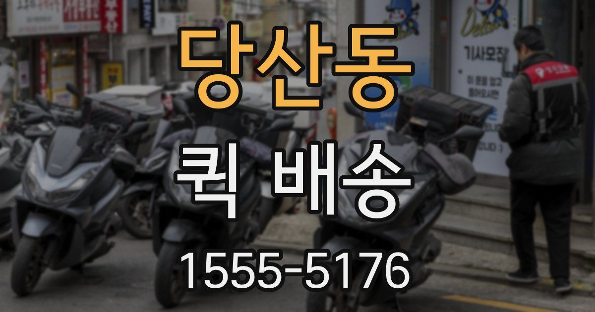 당산동 퀵 배송