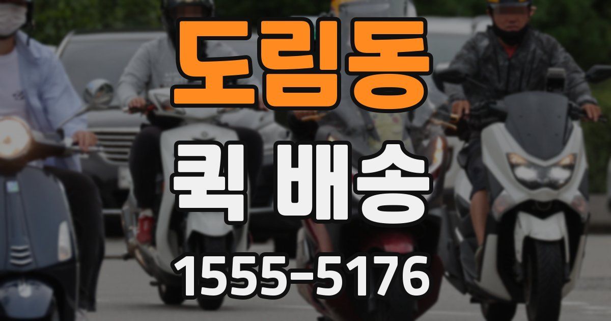 도림동 퀵 배송