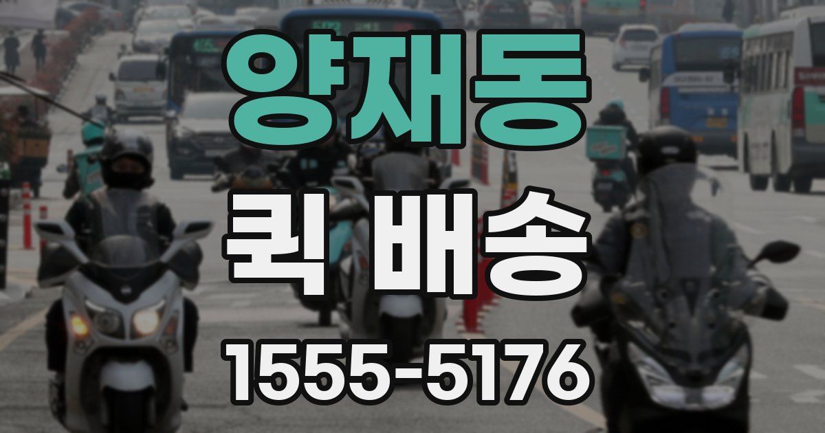 양재동 퀵 배송