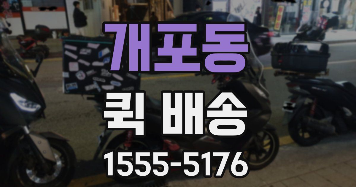 개포동 퀵 배송