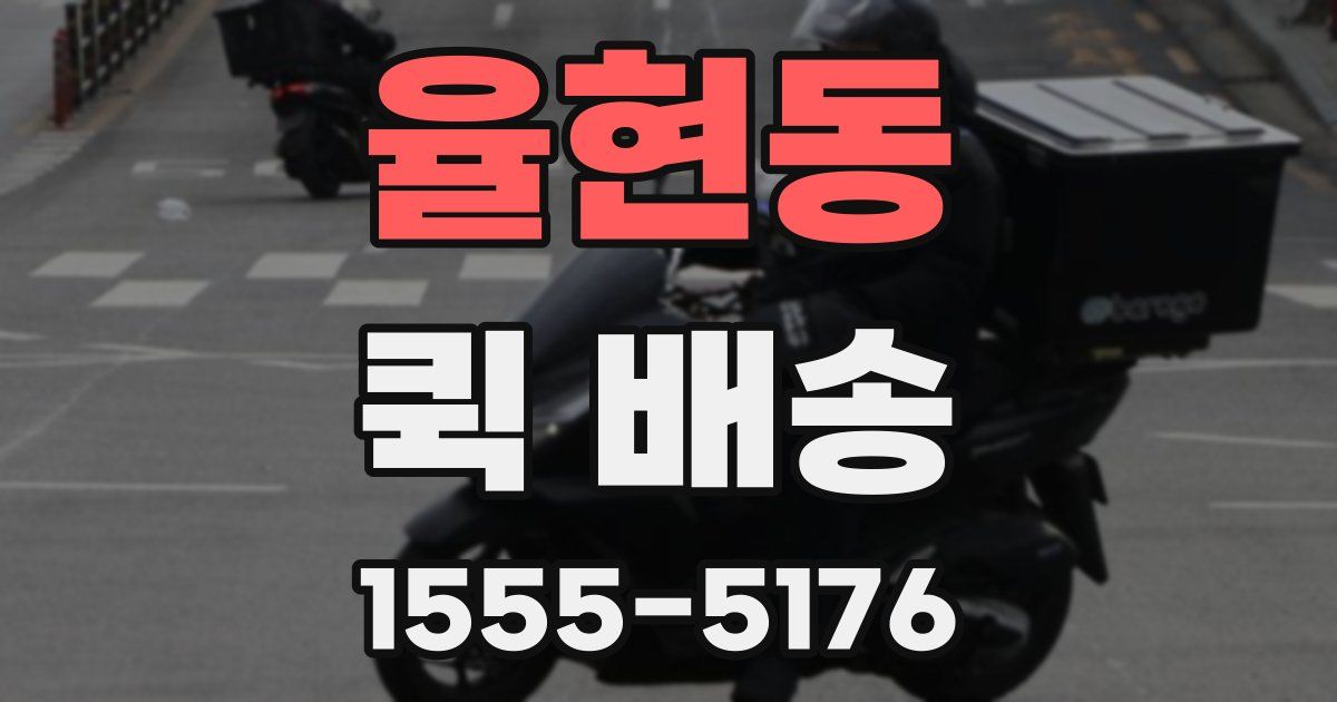 율현동 퀵 배송