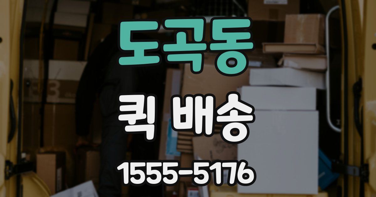 도곡동 퀵 배송