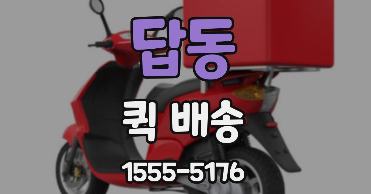 답동 퀵 배송