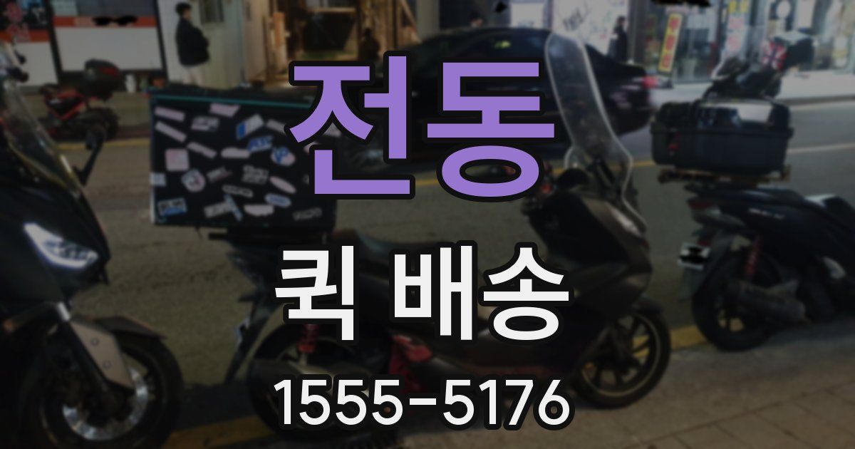 전동 퀵 배송