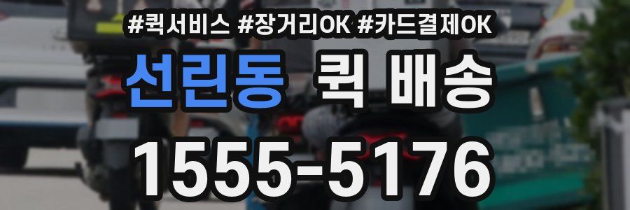 선린동 퀵 배송