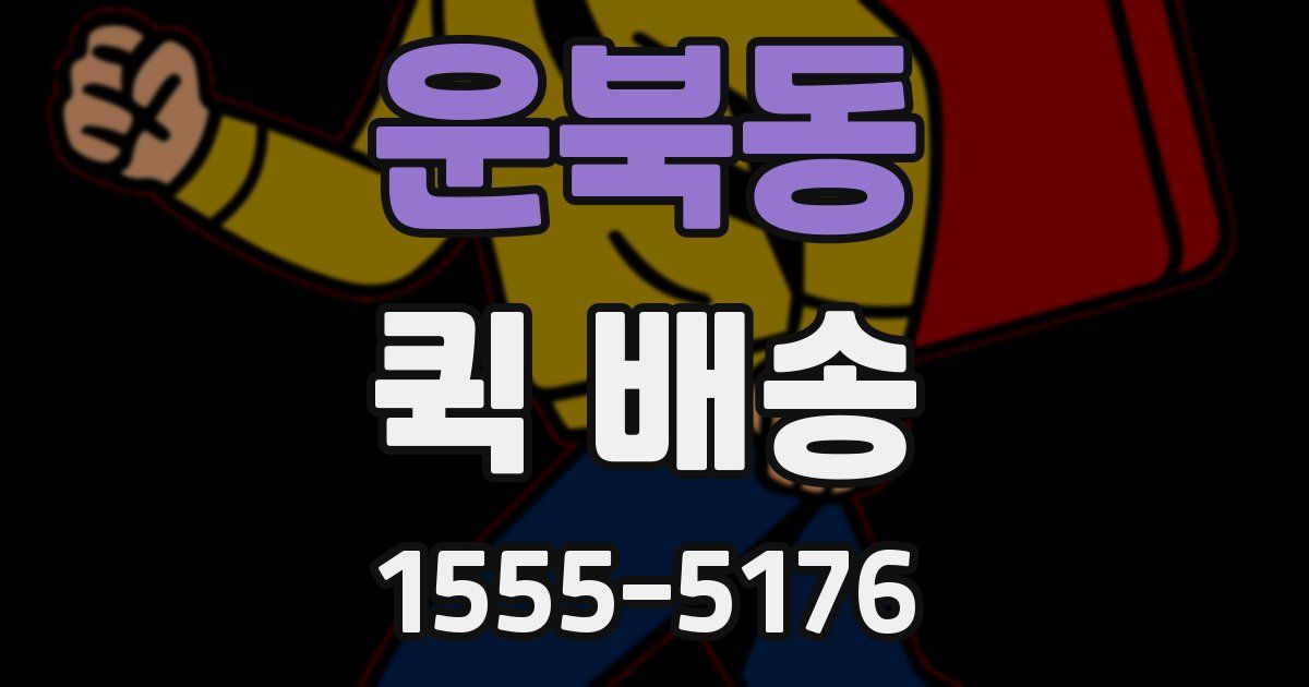 운북동 퀵 배송