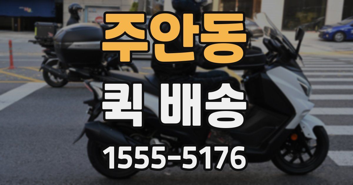 주안동 퀵 배송