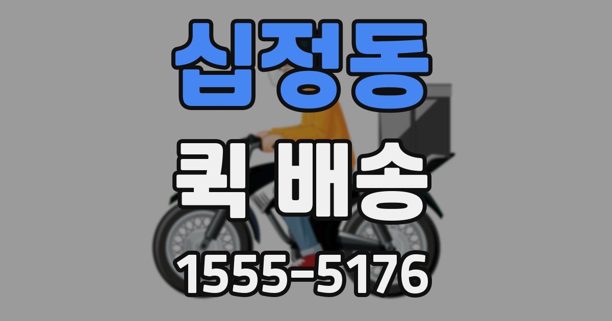 십정동 퀵 배송