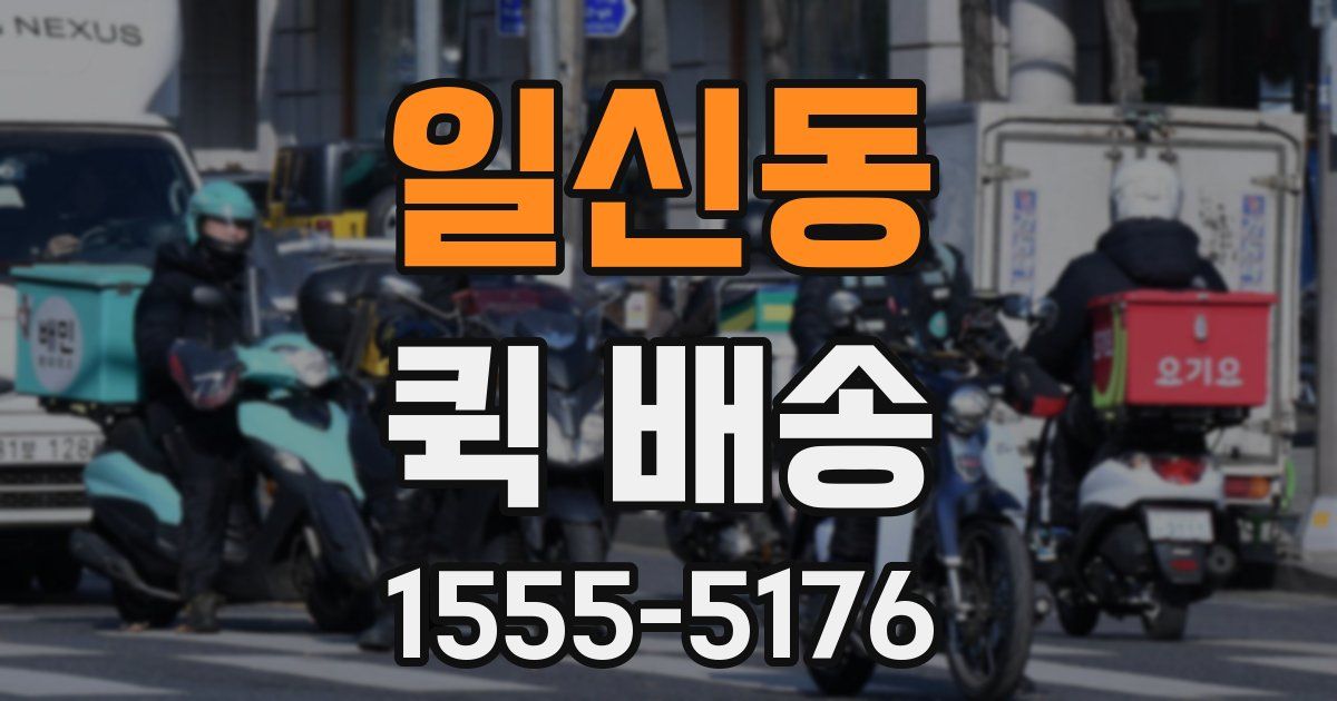 일신동 퀵 배송