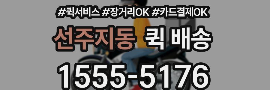 선주지동 퀵 배송
