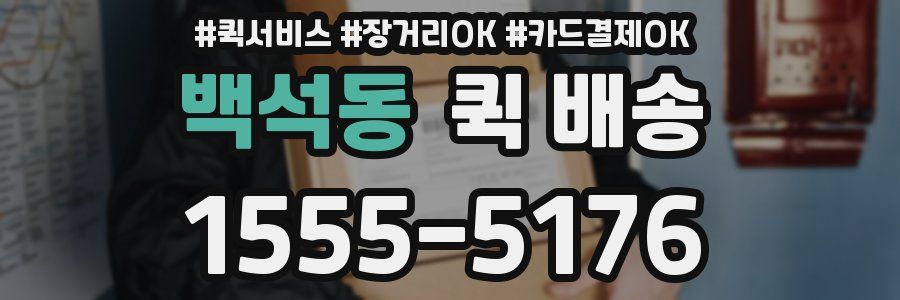 백석동 퀵 배송