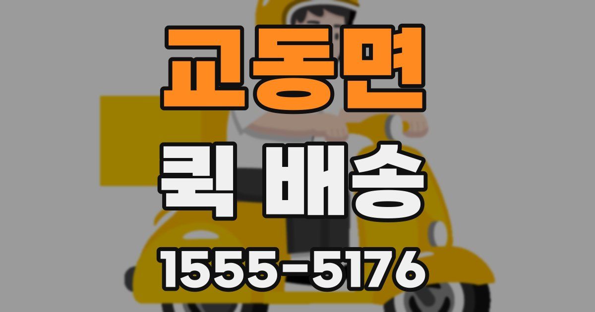 교동면 퀵 배송
