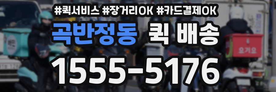 곡반정동 퀵 배송
