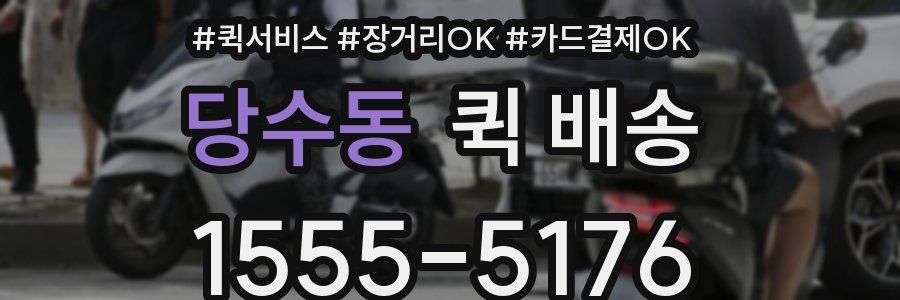 당수동 퀵 배송