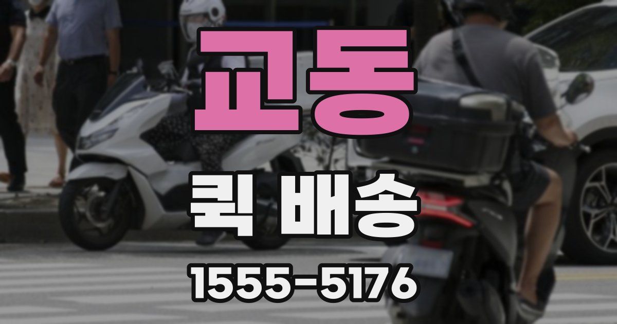 교동 퀵 배송