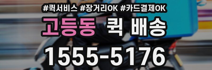 고등동 퀵 배송