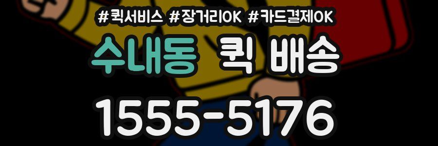 수내동 퀵 배송