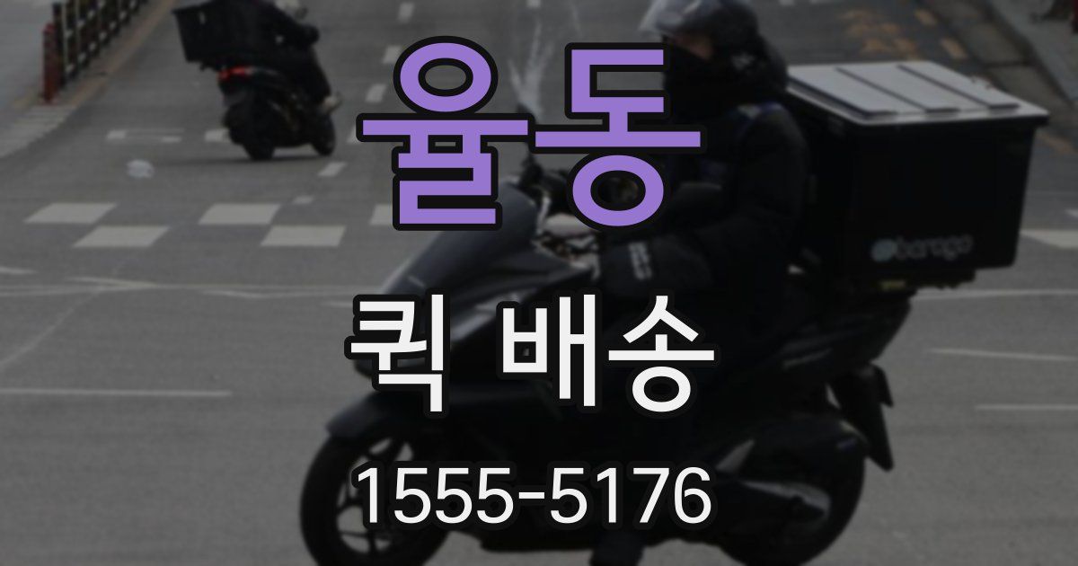율동 퀵 배송