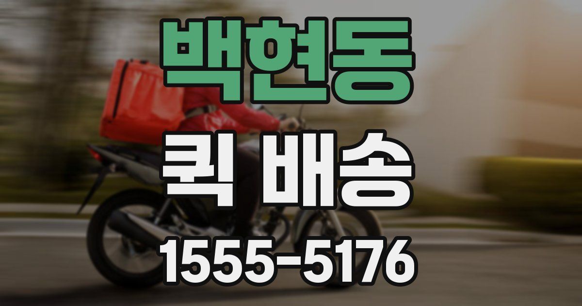 백현동 퀵 배송