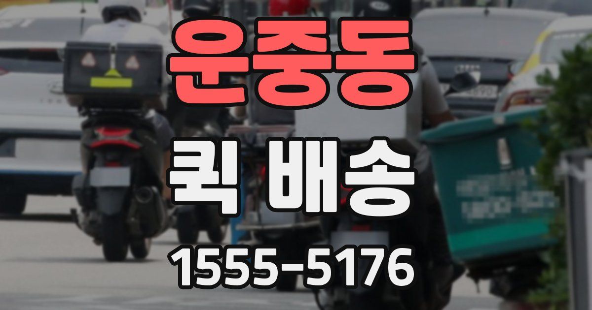 운중동 퀵 배송