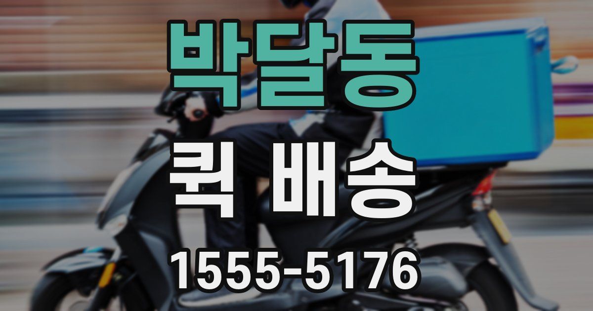 박달동 퀵 배송