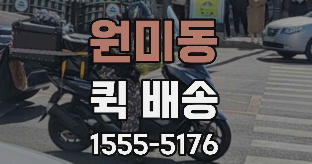 원미동 퀵 배송