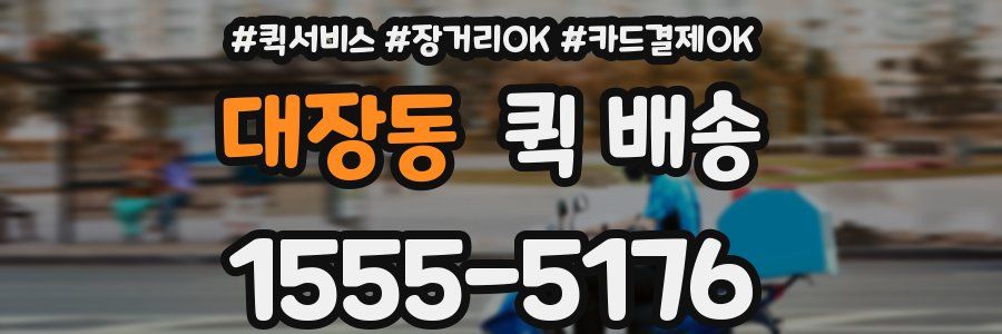 대장동 퀵 배송